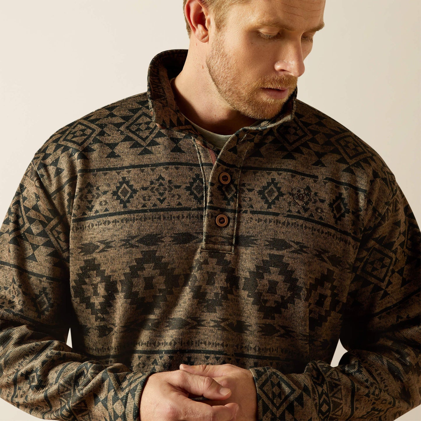 Caldwell 1/4 Button Sweater Men | Ariat for sale