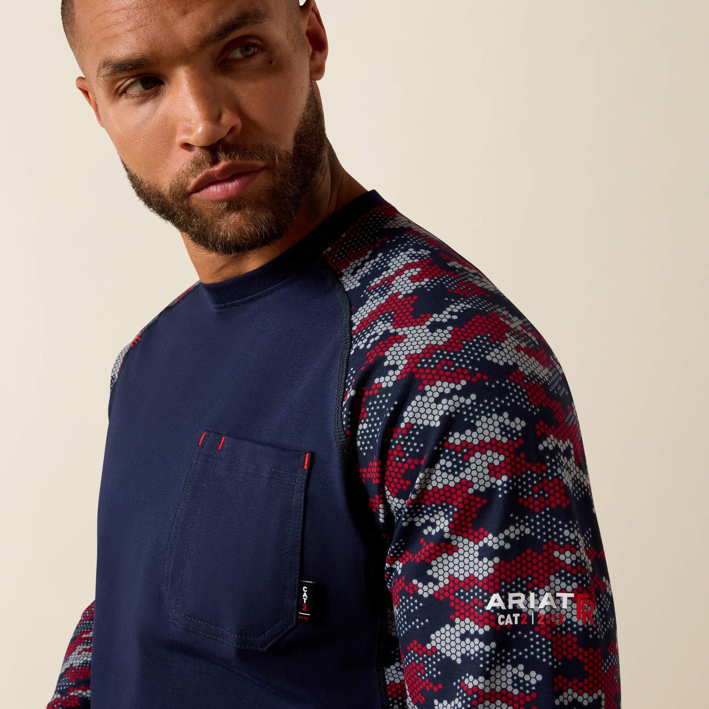 FR AC Stretch Camo Baseball T-Shirt Men | Ariat on sale