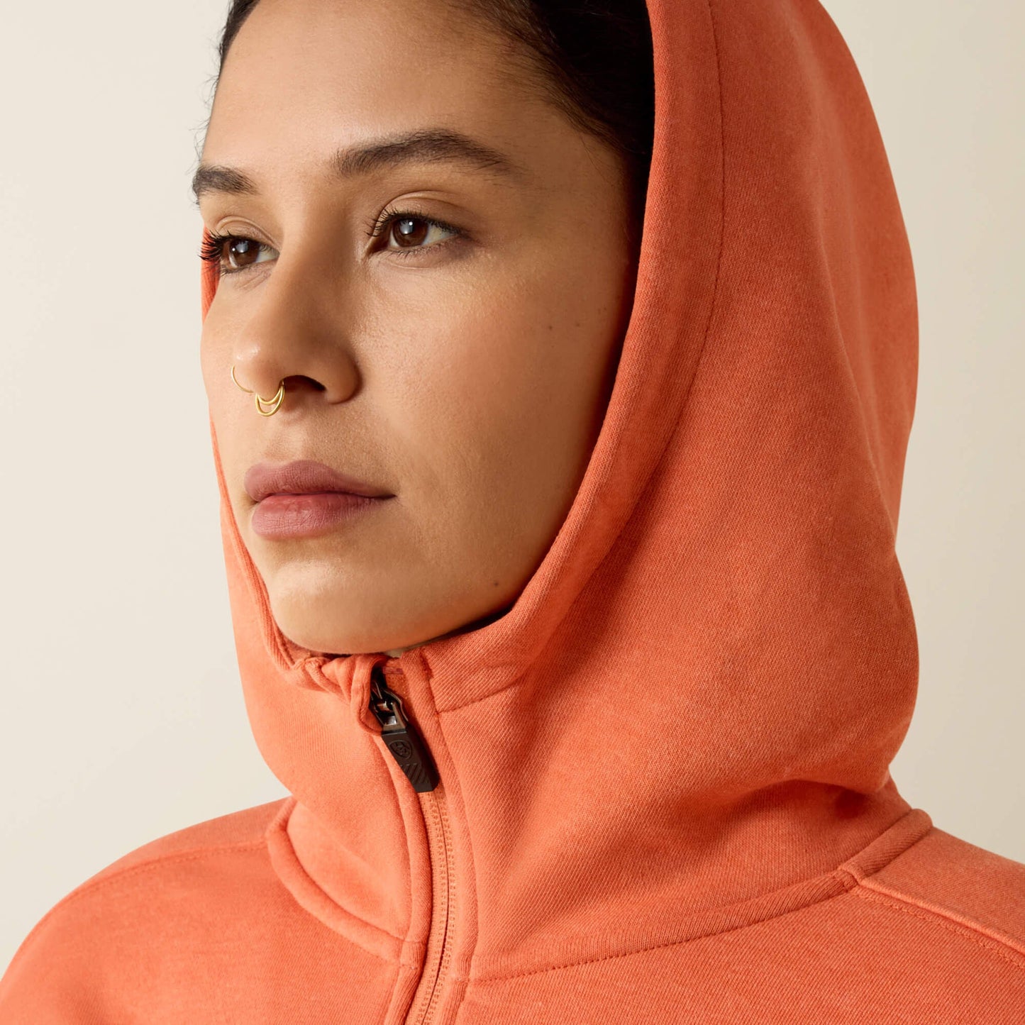 Rebar Lightweight Logo 1/2 Zip Hoodie Women | Ariat outlet