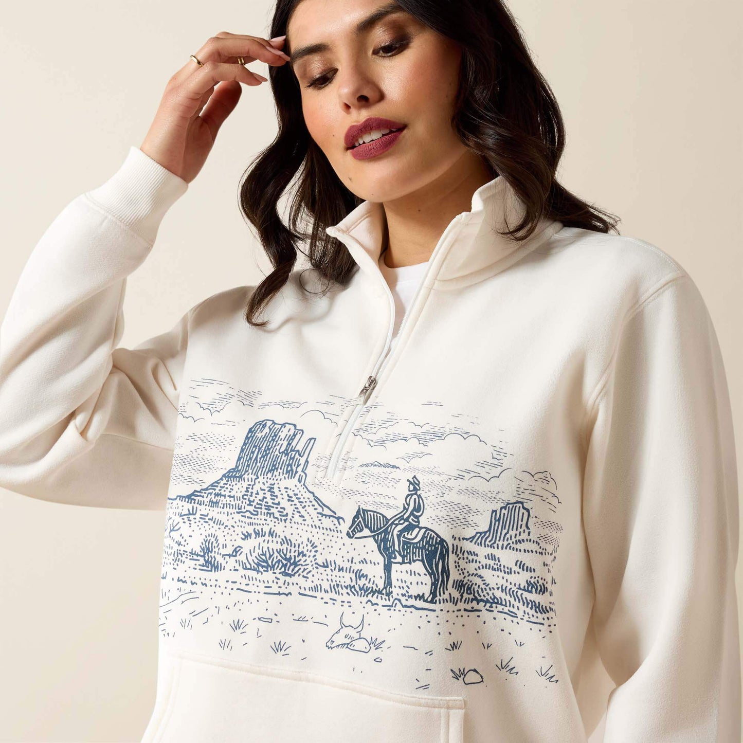 Traveler 1/2 Zip Sweatshirt Women | Ariat for sale