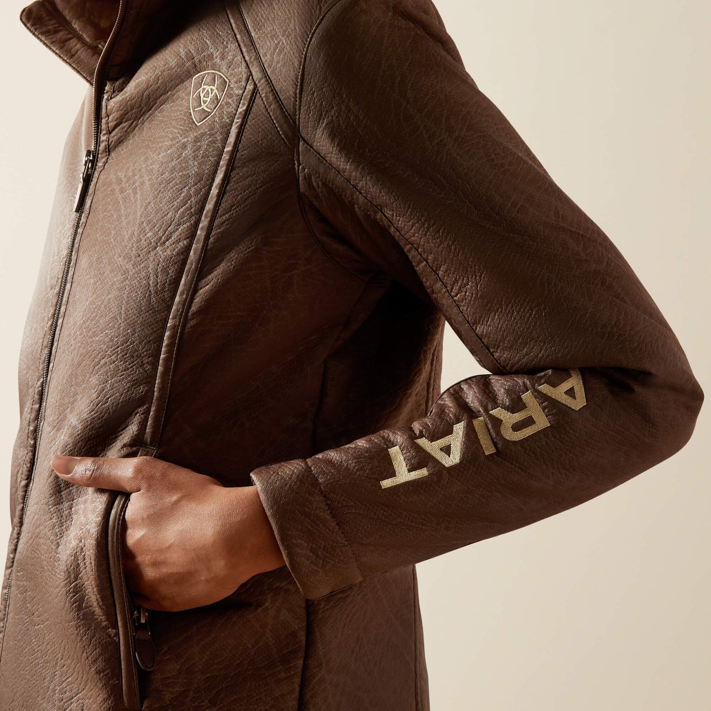 Ariat Logo Softshell Faux Leather Jacket Women | Ariat discount