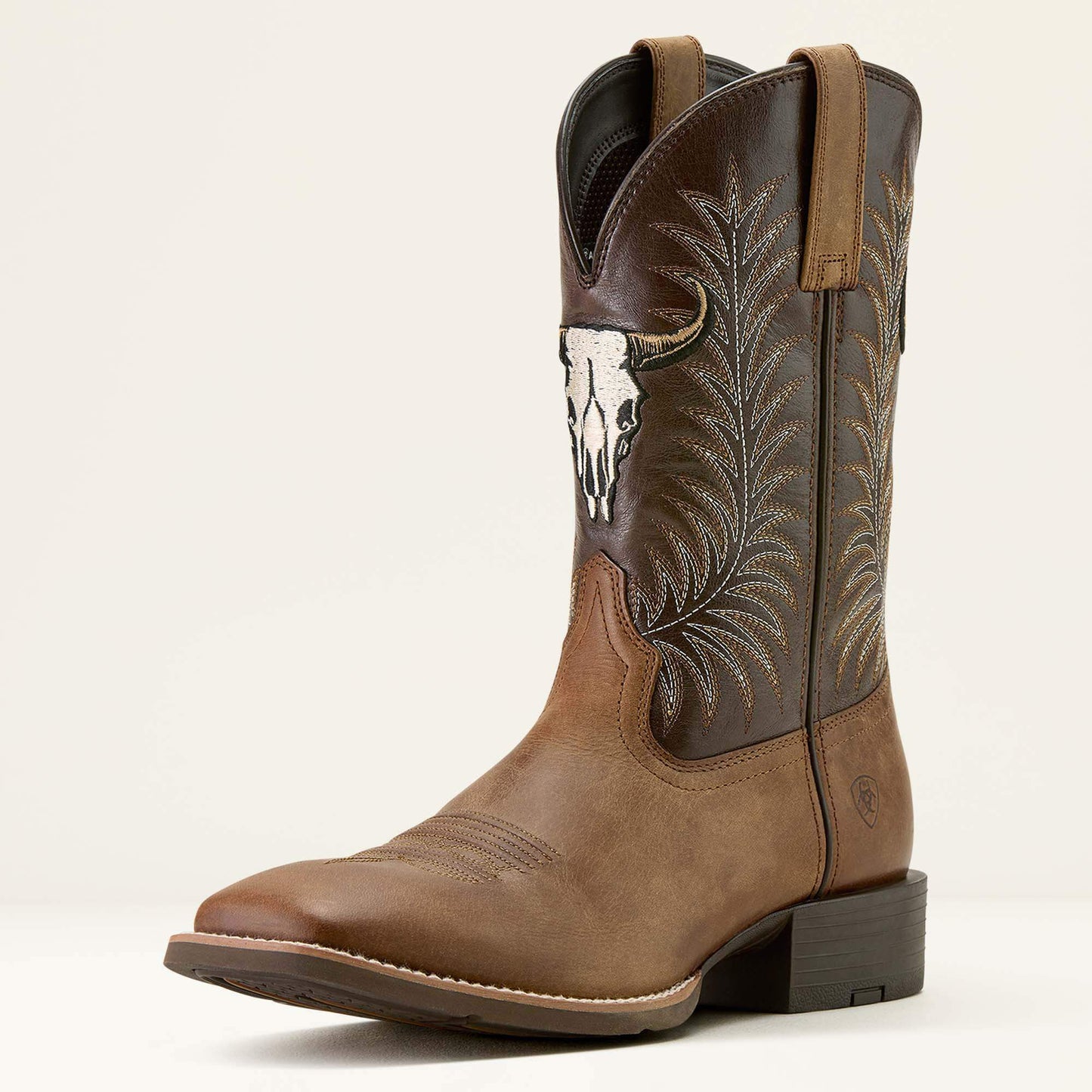 Sport Steer Skull Wide Square Toe Cowboy Boot Men | Ariat on sale