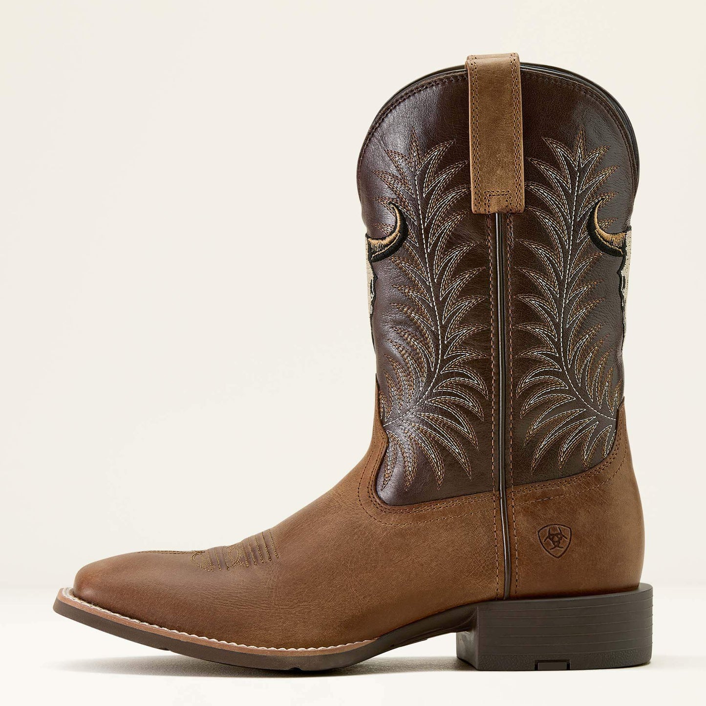Sport Steer Skull Wide Square Toe Cowboy Boot Men | Ariat on sale