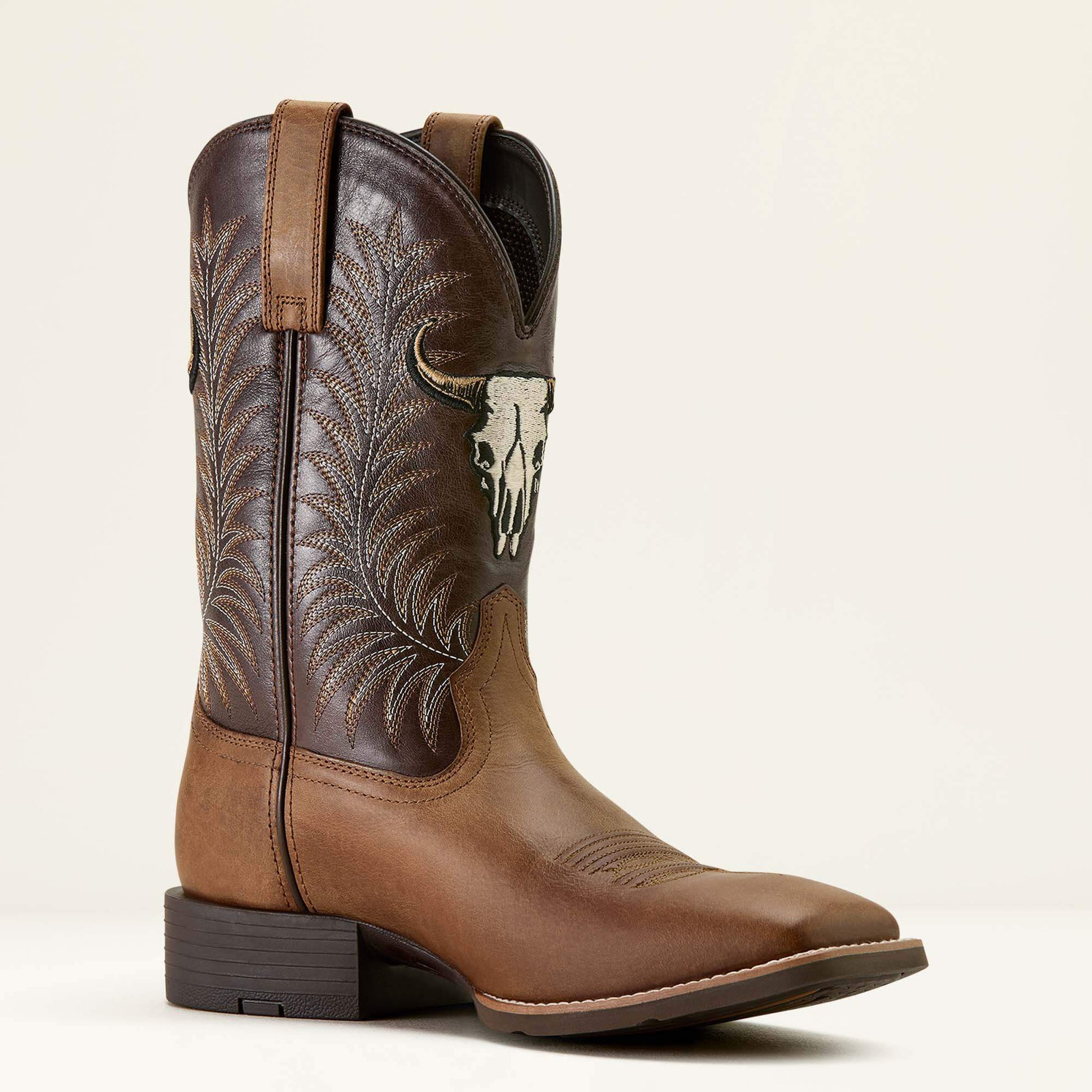 Sport Steer Skull Wide Square Toe Cowboy Boot Men | Ariat on sale