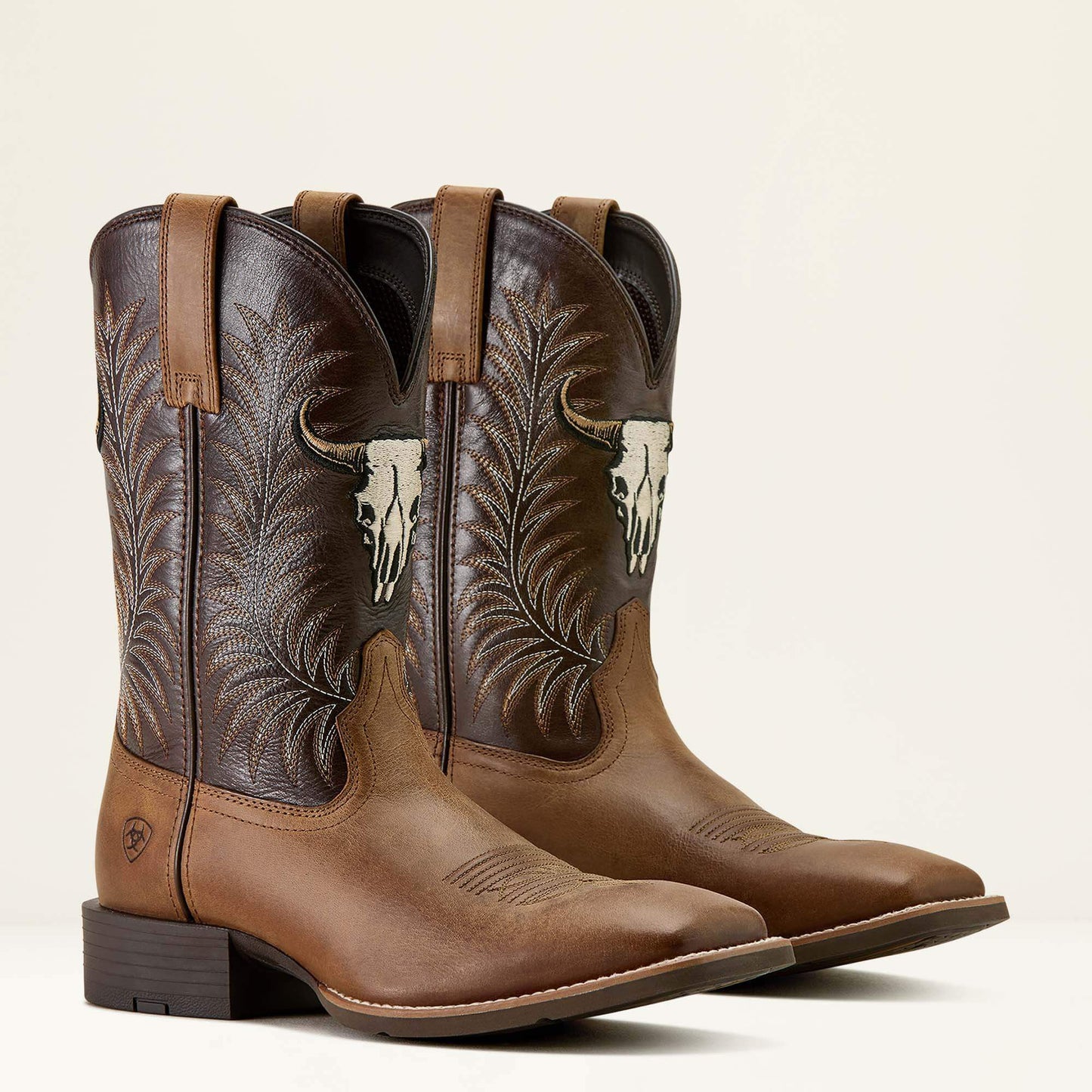 Sport Steer Skull Wide Square Toe Cowboy Boot Men | Ariat on sale