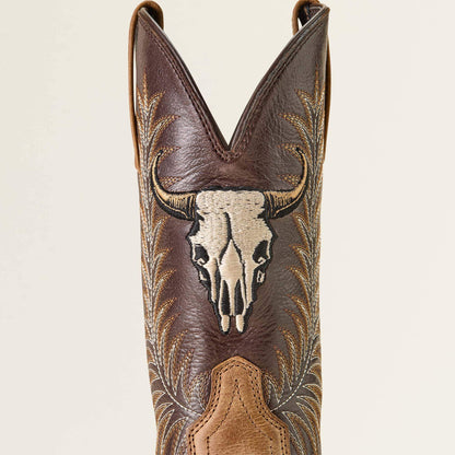 Sport Steer Skull Wide Square Toe Cowboy Boot Men | Ariat on sale