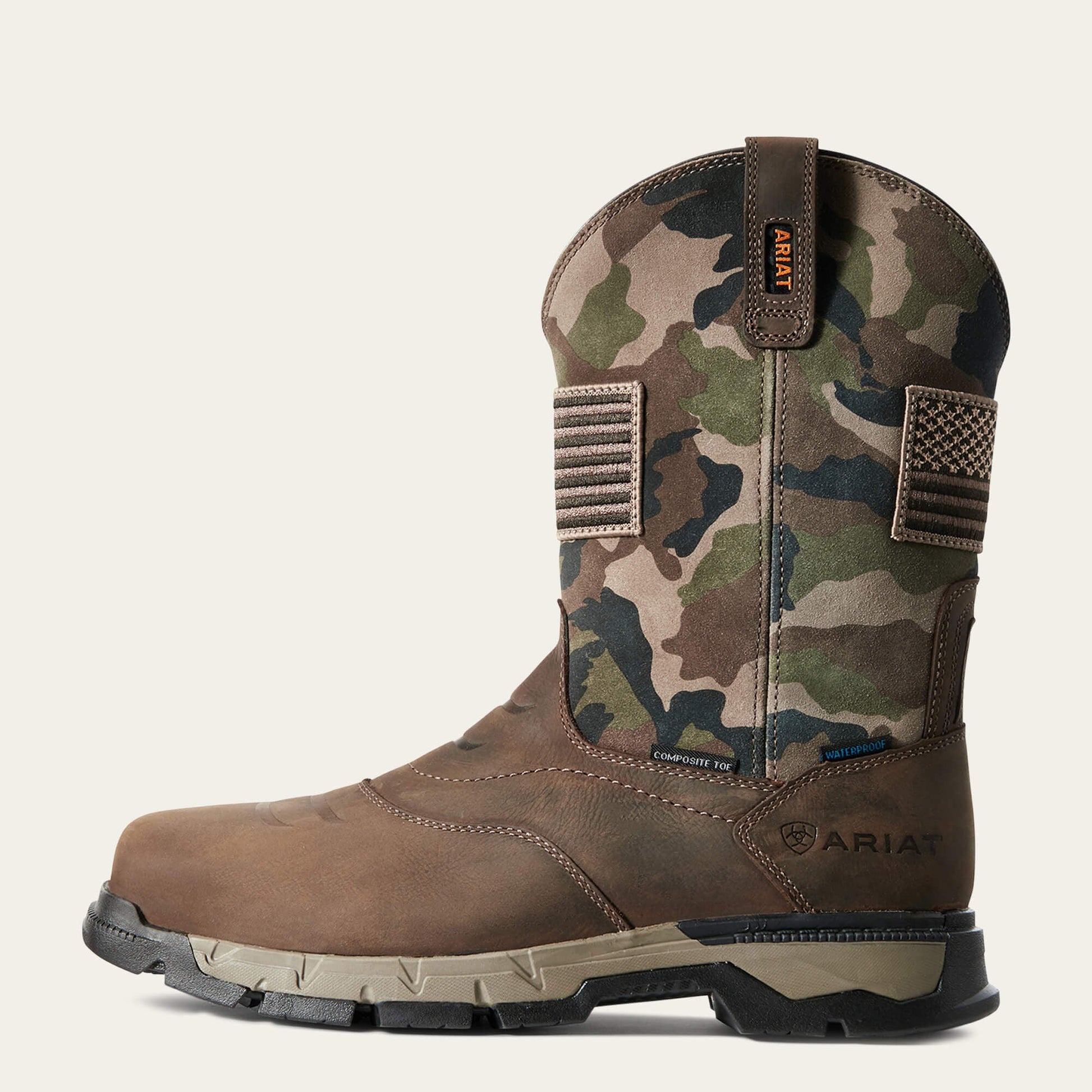 Rebar Flex Patriot Waterproof Composite Toe Work Boot Men | Ariat on sale