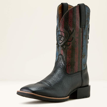 Sport Liberty Antler Wide Square Toe Cowboy Boot Men | Ariat for sale