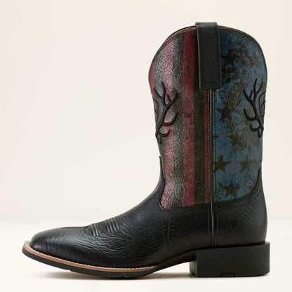 Sport Liberty Antler Wide Square Toe Cowboy Boot Men | Ariat for sale