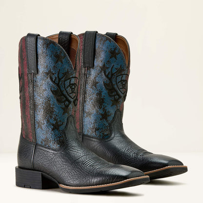 Sport Liberty Antler Wide Square Toe Cowboy Boot Men | Ariat for sale