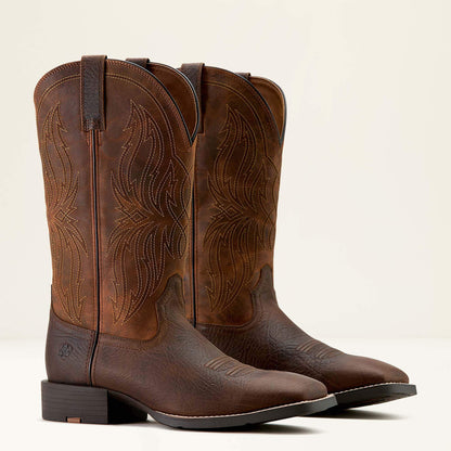 Sport Rustler Wide Square Toe Cowboy Boot Men | Ariat discount