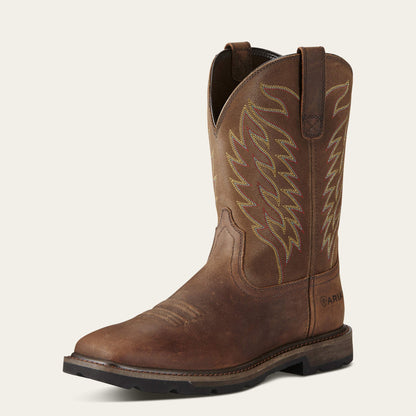 Groundbreaker Wide Square Toe Steel Toe Work Boot Men | Ariat outlet