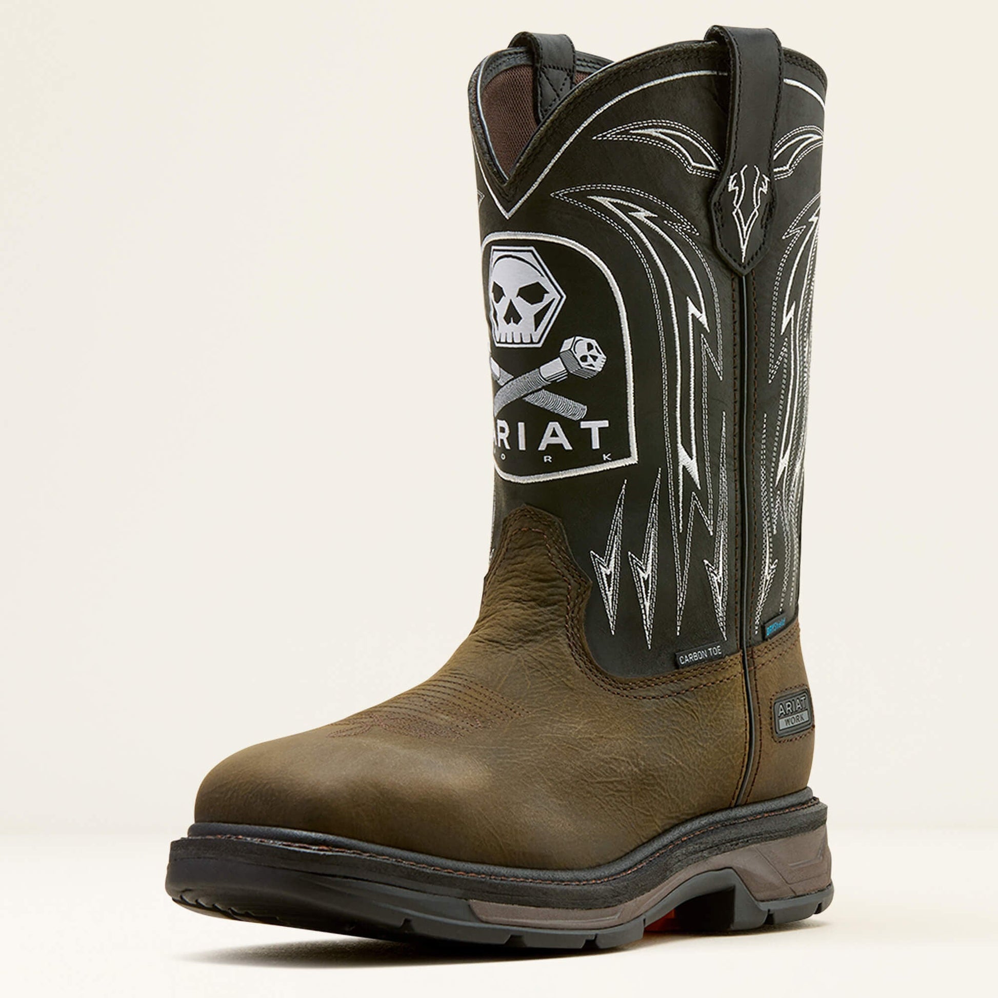 WorkHog XT Bolt Skull Waterproof Wide Square Toe Carbon Toe Work Boot Men | Ariat for sale