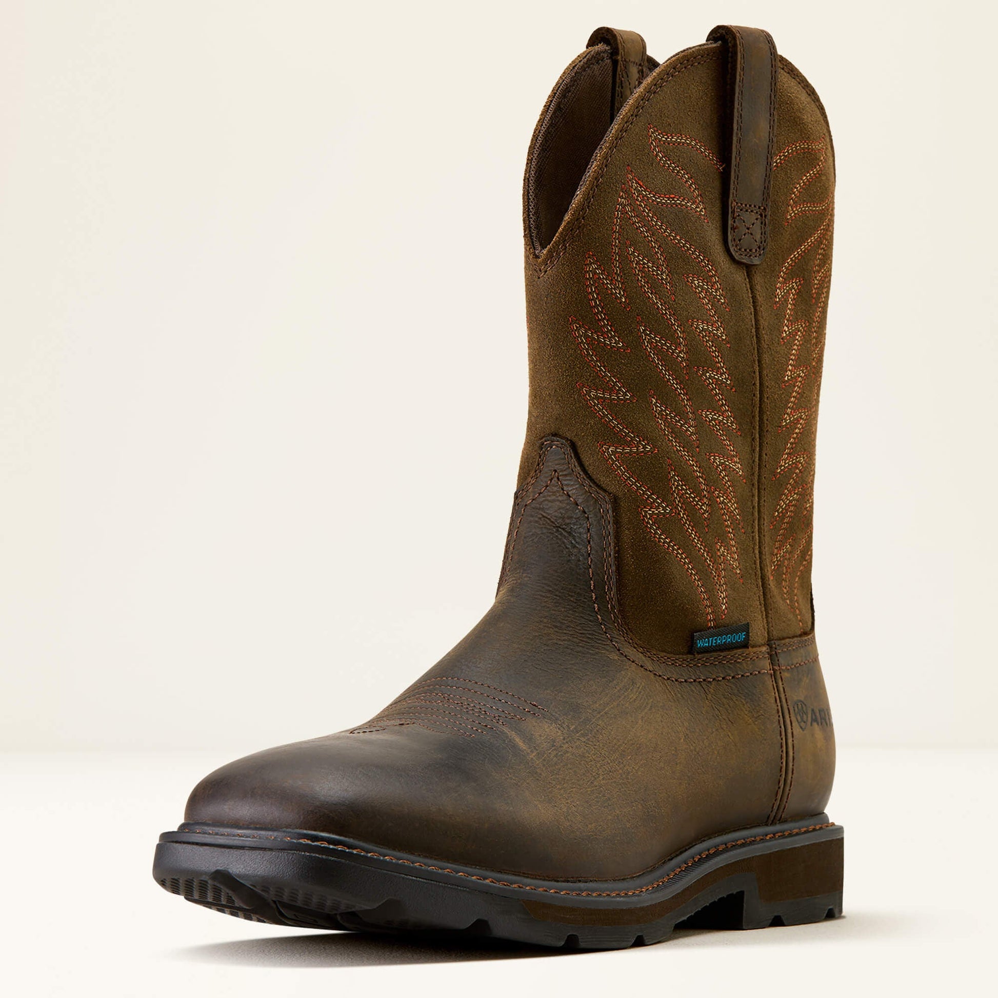 Groundbreaker Wide Square Toe Waterproof Work Boot Men | Ariat discount