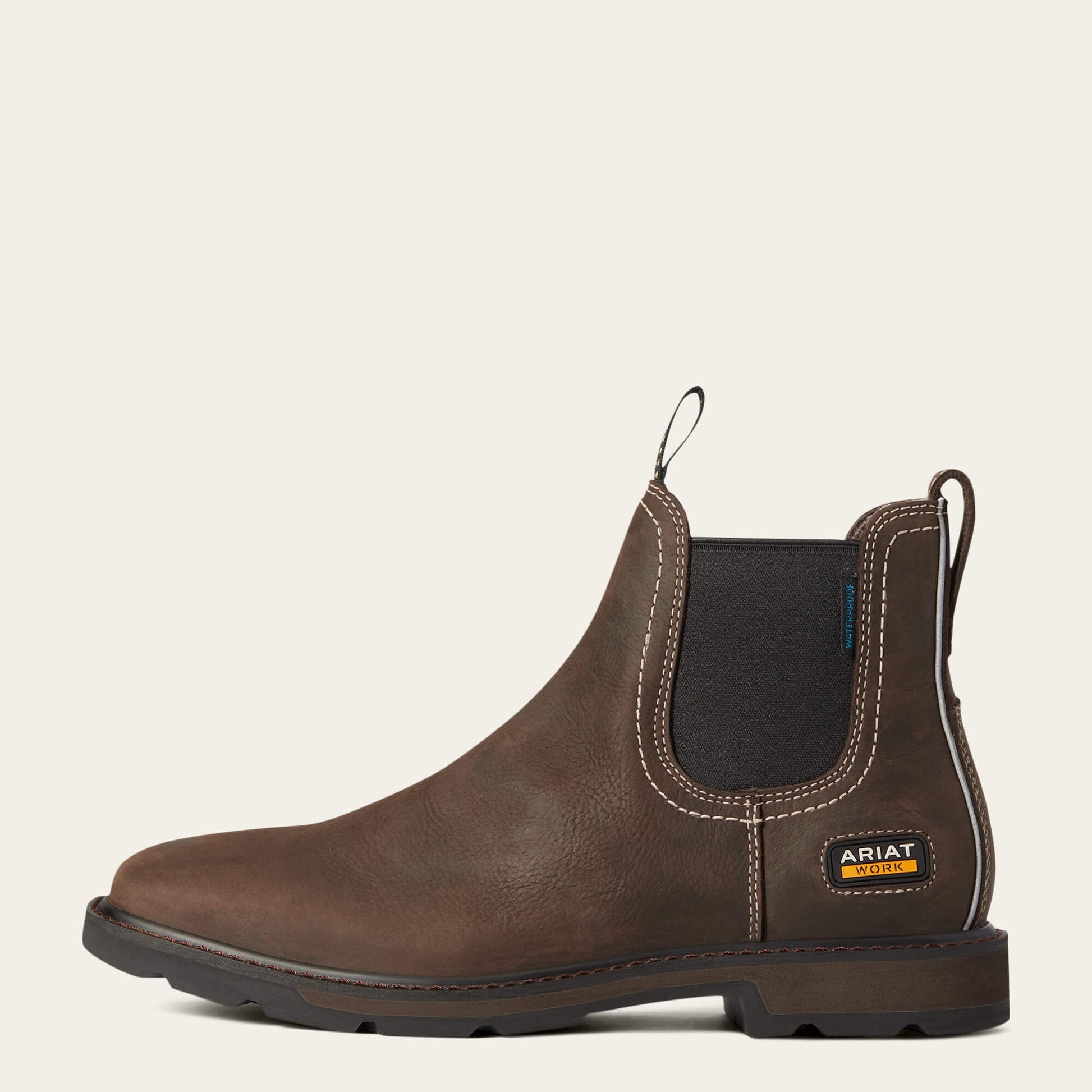 Groundbreaker Chelsea Wide Square Toe Waterproof Work Boot Men | Ariat on sale