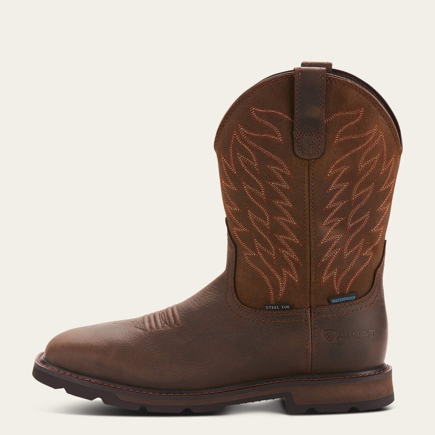 Groundbreaker Wide Square Toe Waterproof Steel Toe Work Boot Men | Ariat outlet
