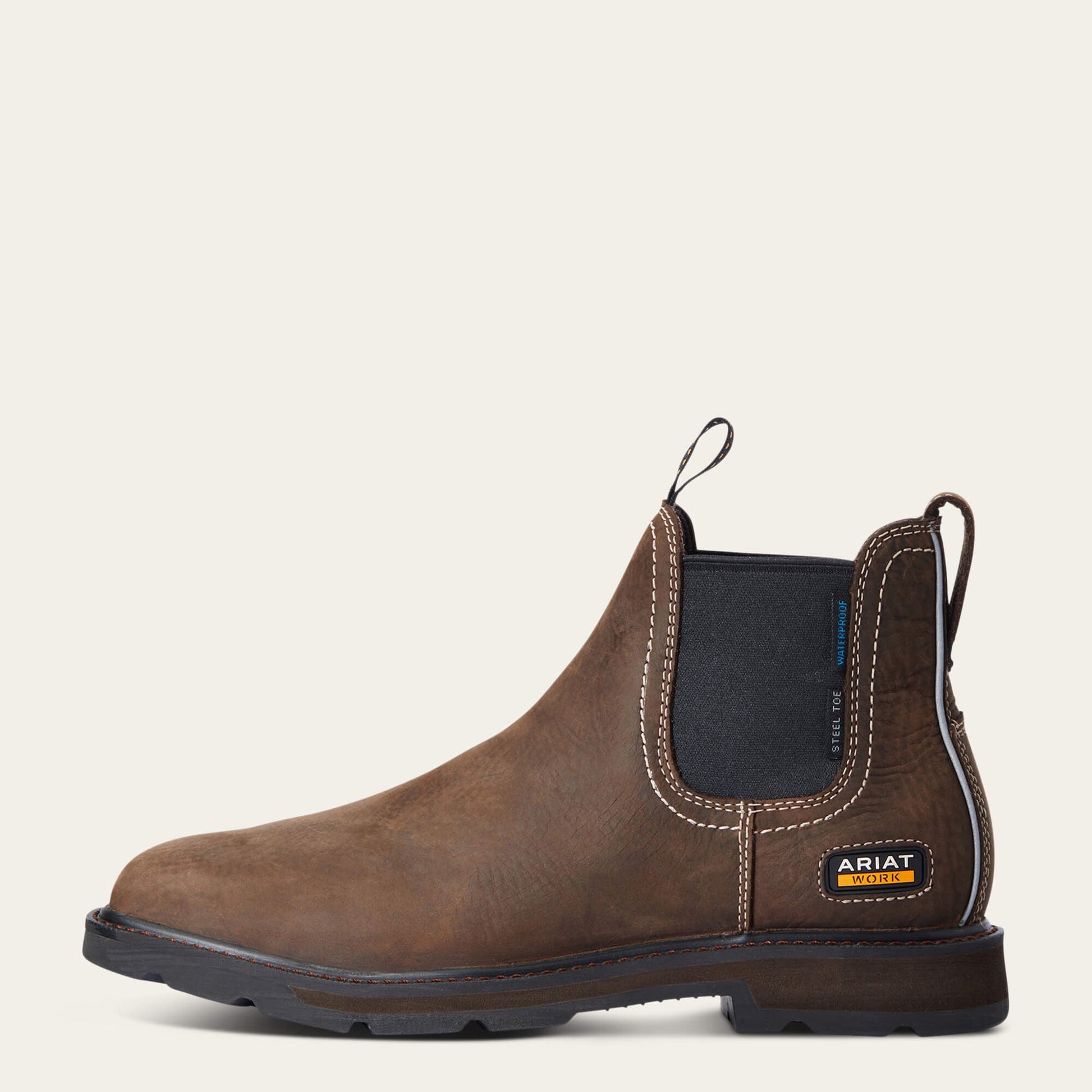 Groundbreaker Chelsea Wide Square Toe Waterproof Steel Toe Work Boot Men | Ariat sale