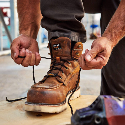 Rebar Wedge Moc Toe 6" Waterproof Composite Toe Work Boot Men | Ariat for sale