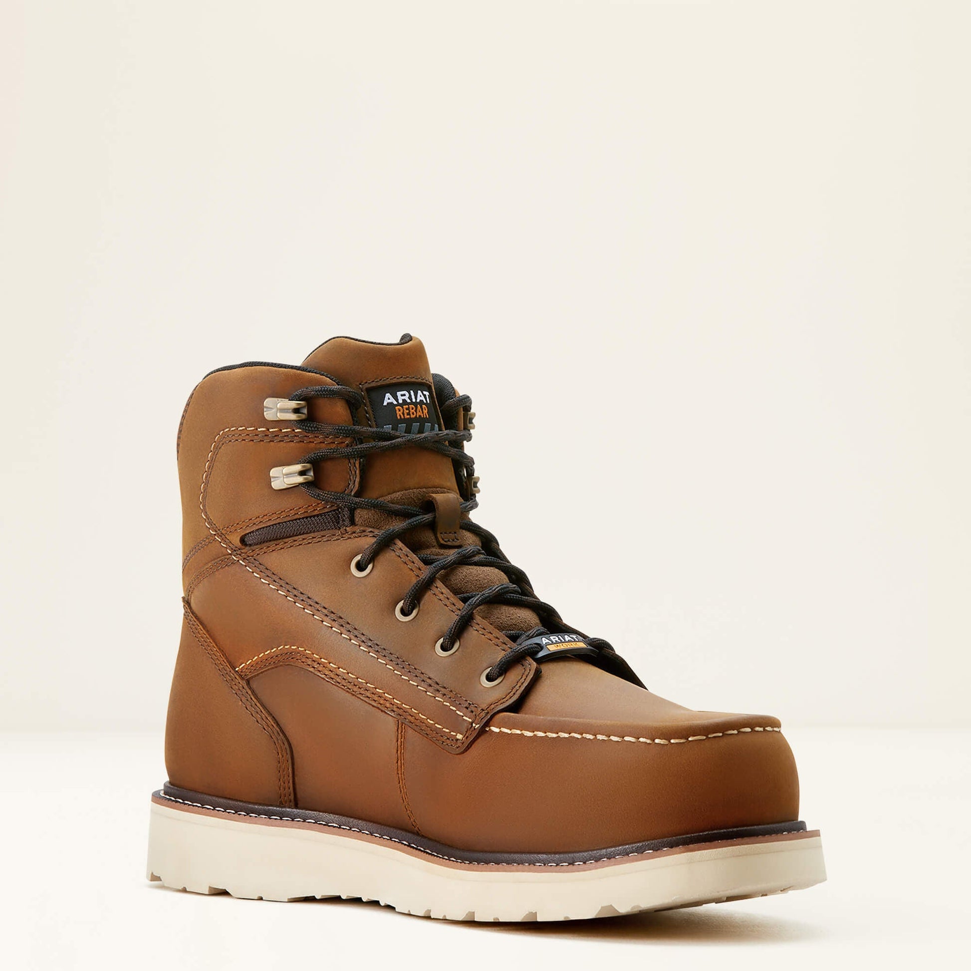 Rebar Wedge Moc Toe 6" Waterproof Composite Toe Work Boot Men | Ariat for sale