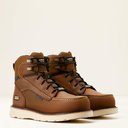 Rebar Wedge Moc Toe 6" Waterproof Composite Toe Work Boot Men | Ariat for sale