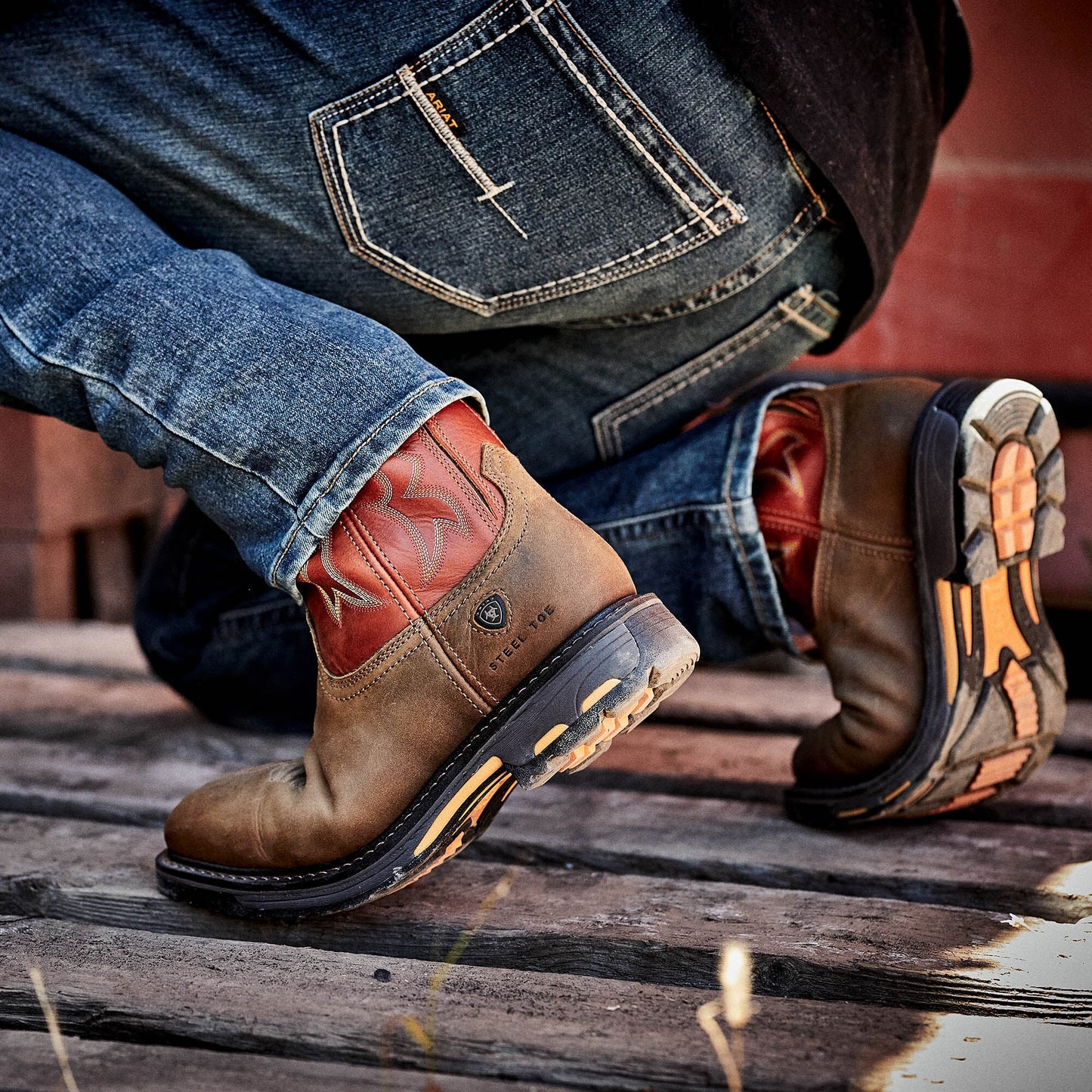 WorkHog Wide Square Toe Steel Toe Work Boot Men | Ariat on sale