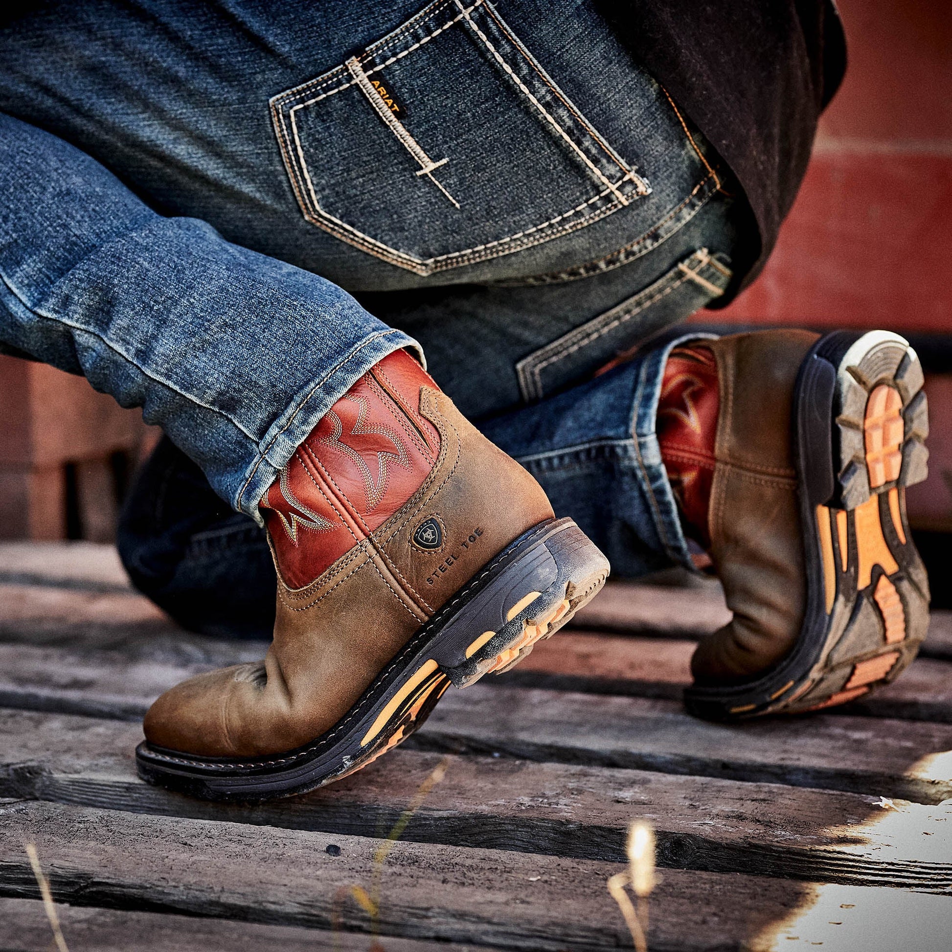 WorkHog Wide Square Toe Steel Toe Work Boot Men | Ariat on sale
