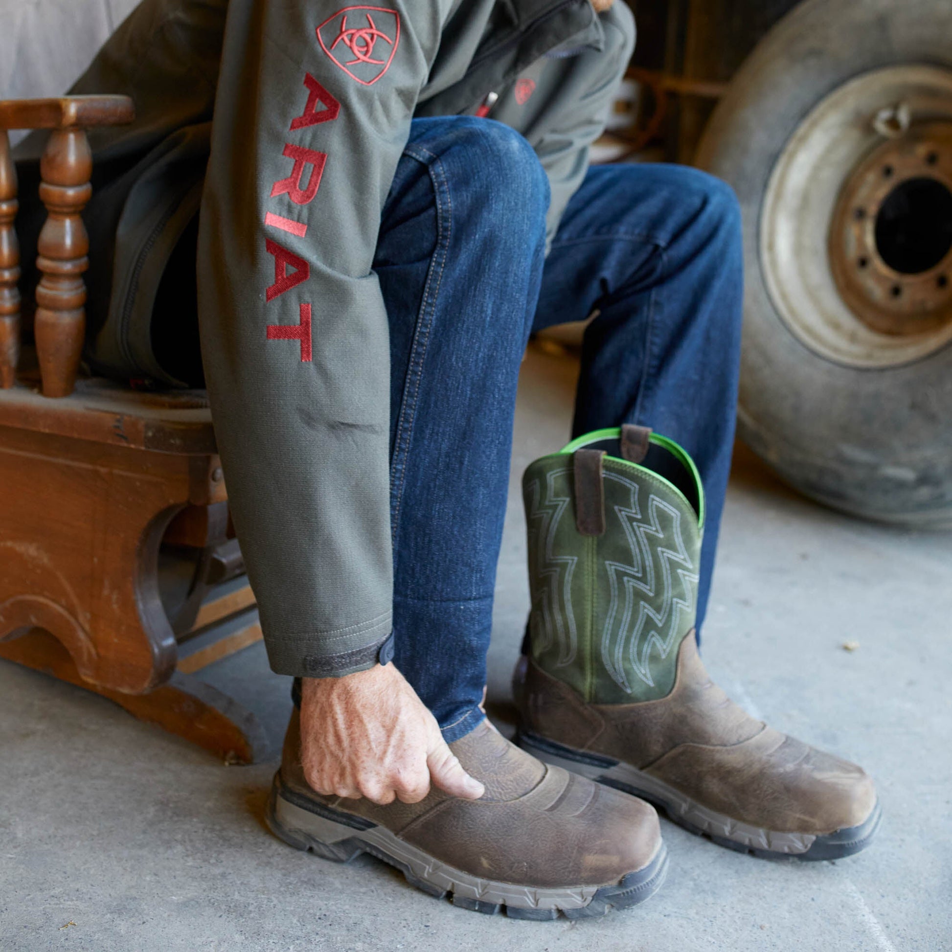 Rebar Flex Western Waterproof Composite Toe Work Boot Men | Ariat sale