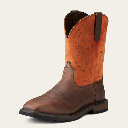 Groundbreaker Wide Square Toe Steel Toe Work Boot Men | Ariat discount