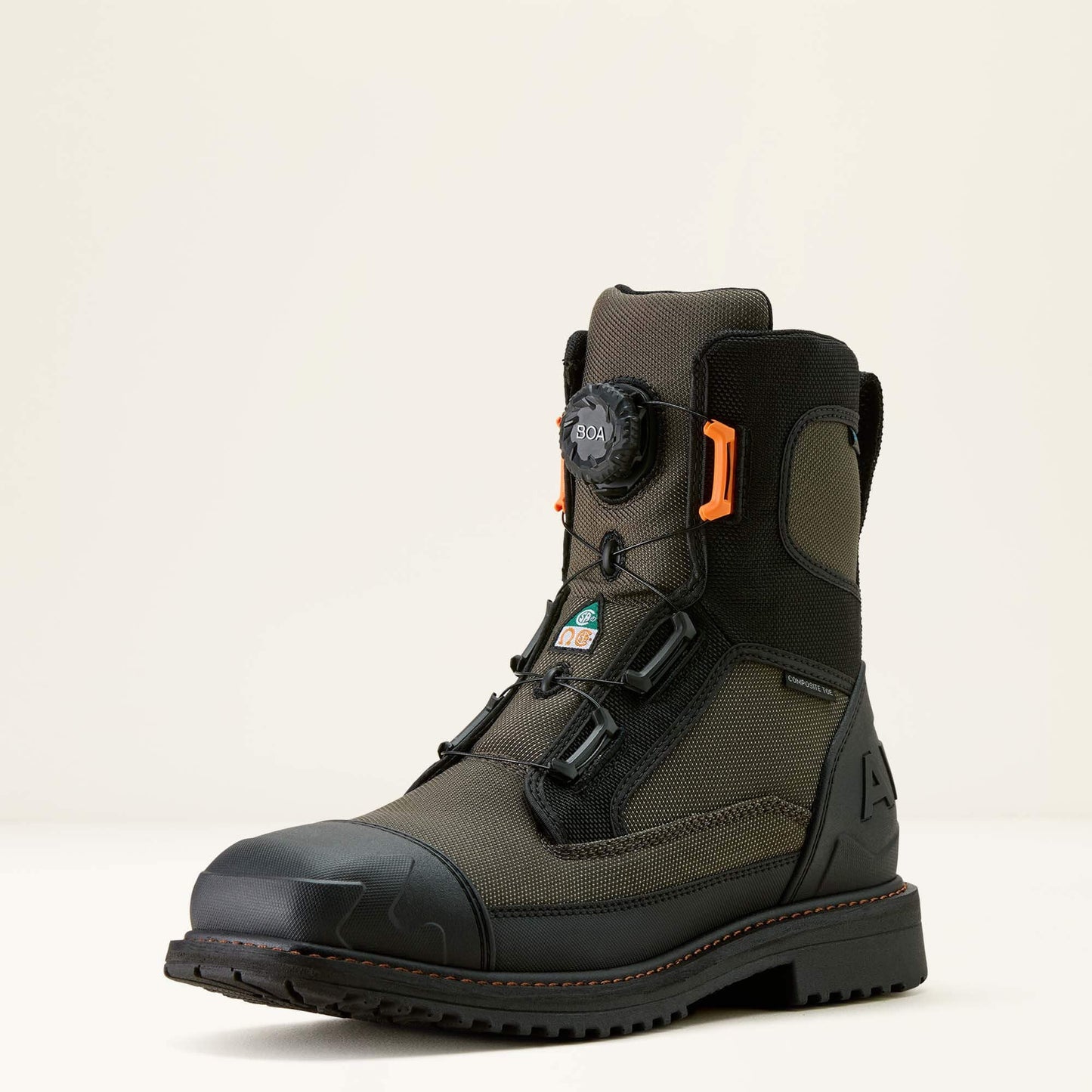 RigTEK Wildcat BOA 8" CSA Waterproof Wide Square Toe Composite Toe Work Boot Men | Ariat outlet
