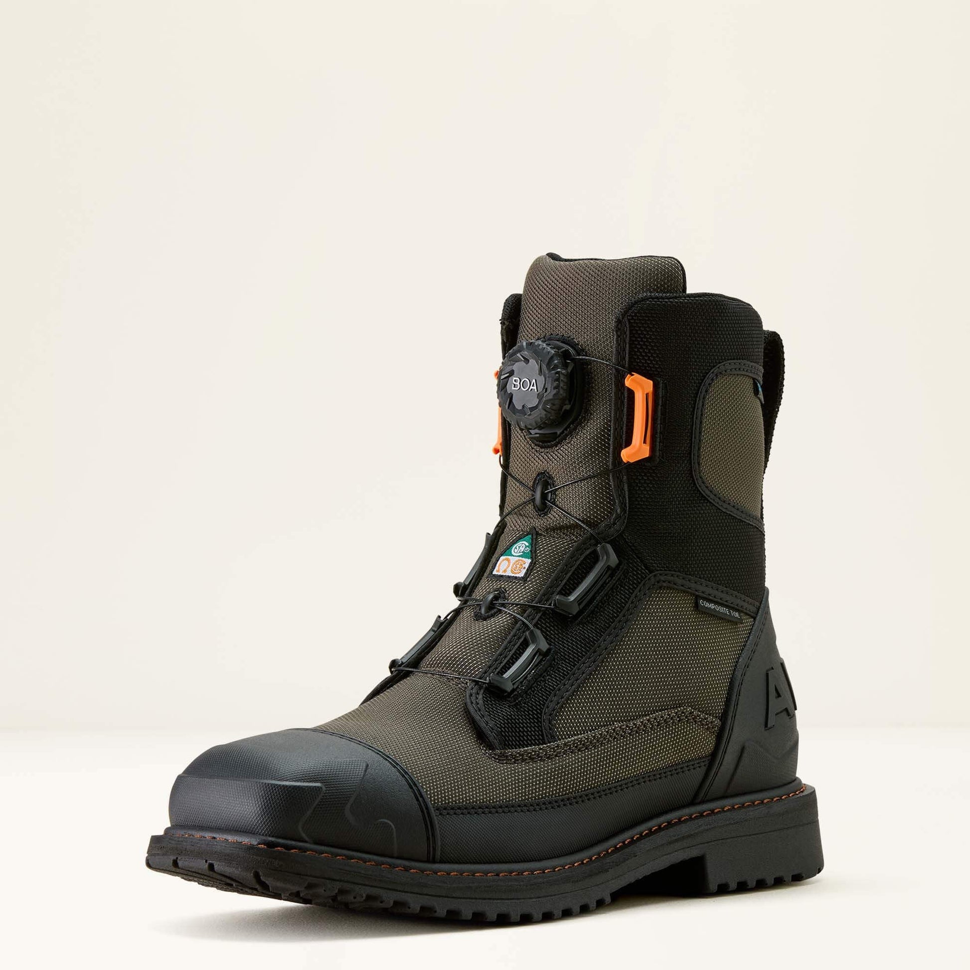 RigTEK Wildcat BOA 8" CSA Waterproof Wide Square Toe Composite Toe Work Boot Men | Ariat outlet