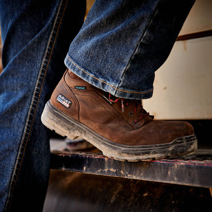 Turbo 6" USA Assembled Waterproof Carbon Toe Work Boot Men | Ariat discount