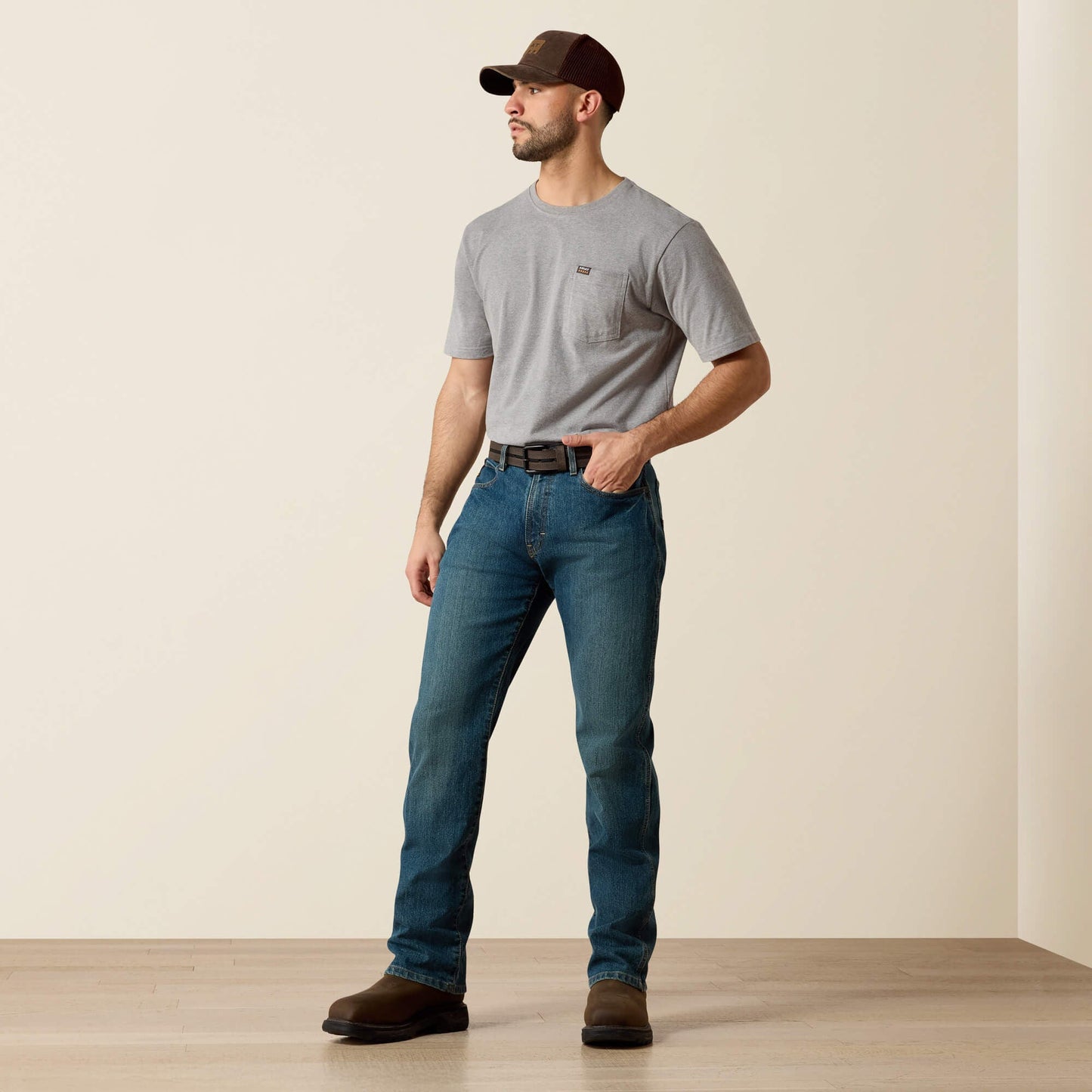 Rebar M4 Relaxed DuraStretch Basic Boot Cut Jean Men | Ariat sale