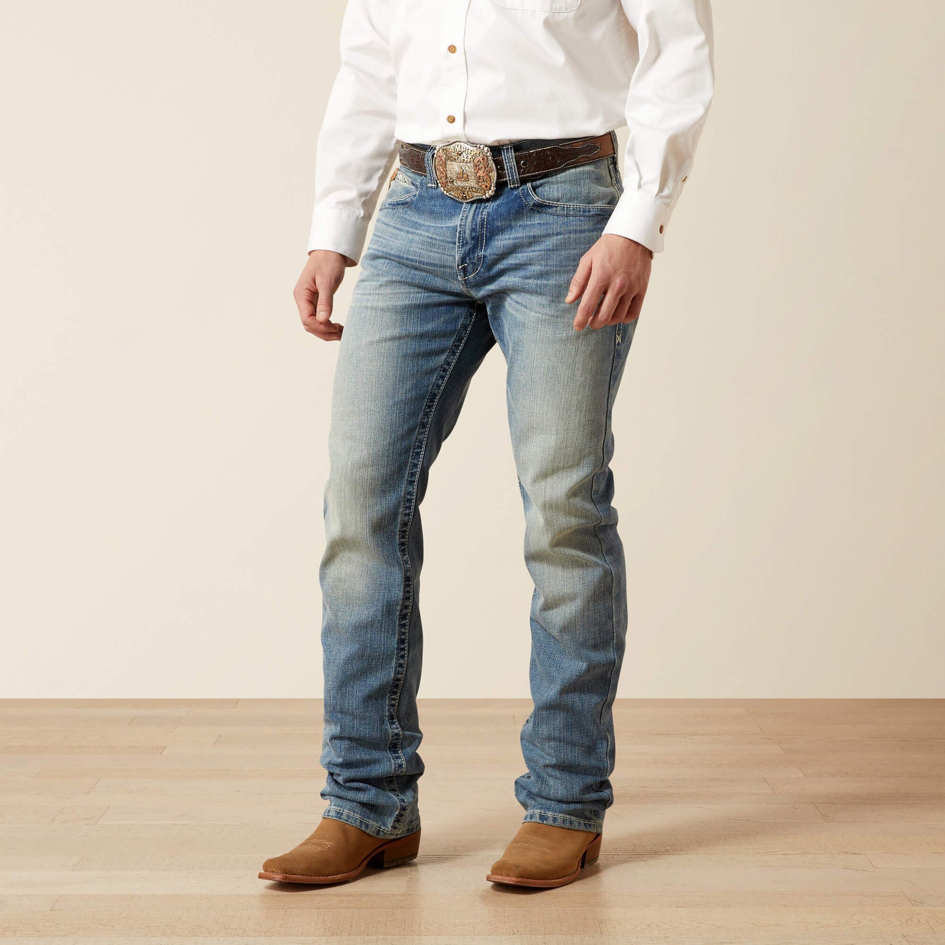 M2 Relaxed Stirling Stretch Boot Cut Jean Men | Ariat for sale