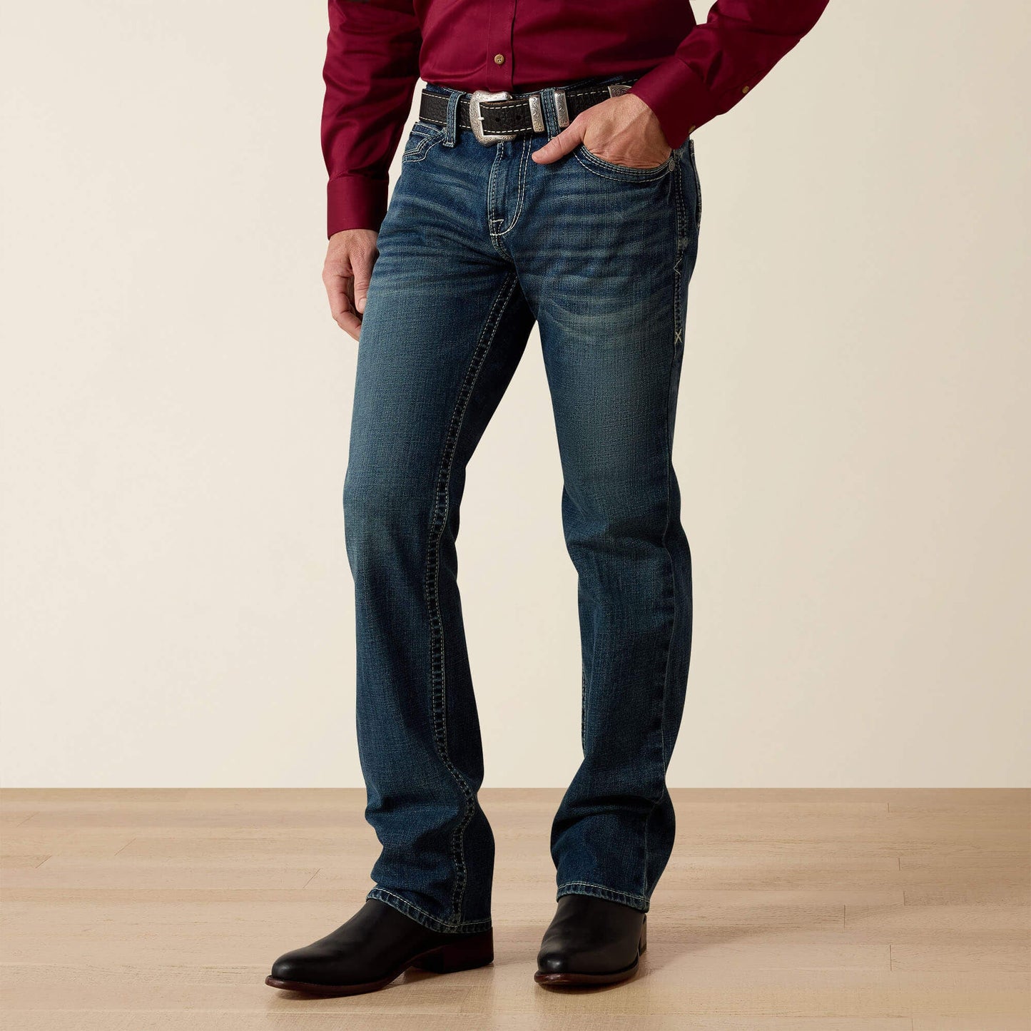 M7 Rocker Stretch Coltrane Stackable Straight Leg Jean Men | Ariat online shop