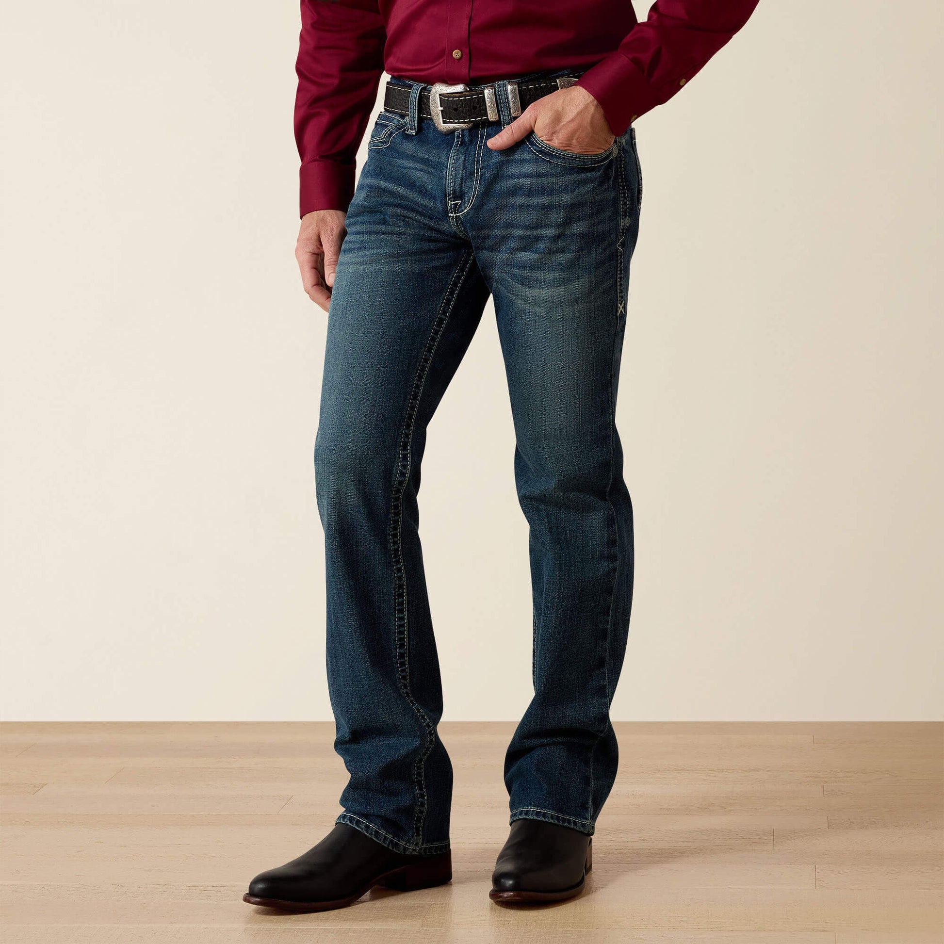 M7 Rocker Stretch Coltrane Stackable Straight Leg Jean Men | Ariat online shop