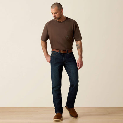 Rebar M4 Relaxed DuraStretch Basic Stackable Straight Leg Jean Men | Ariat sale