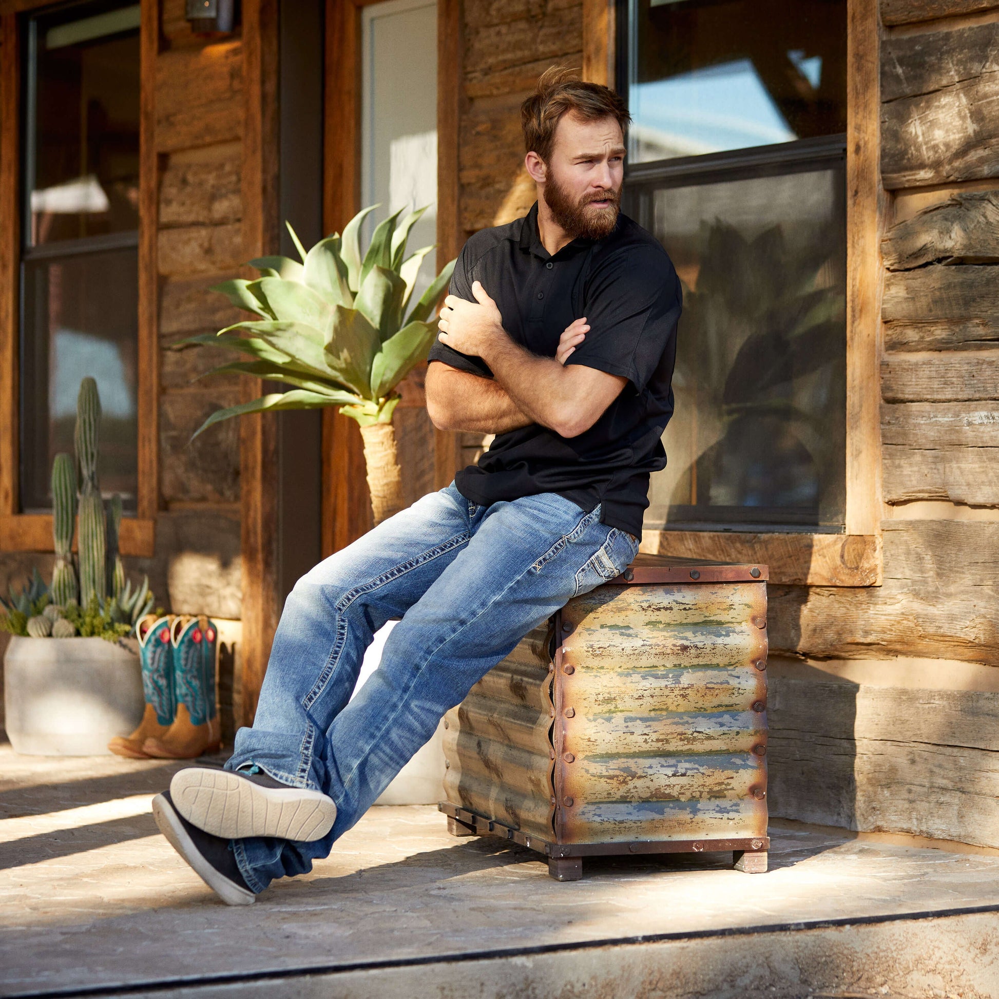 M4 Low Rise Stretch Shoreway Stackable Straight Leg Jean Men | Ariat sale