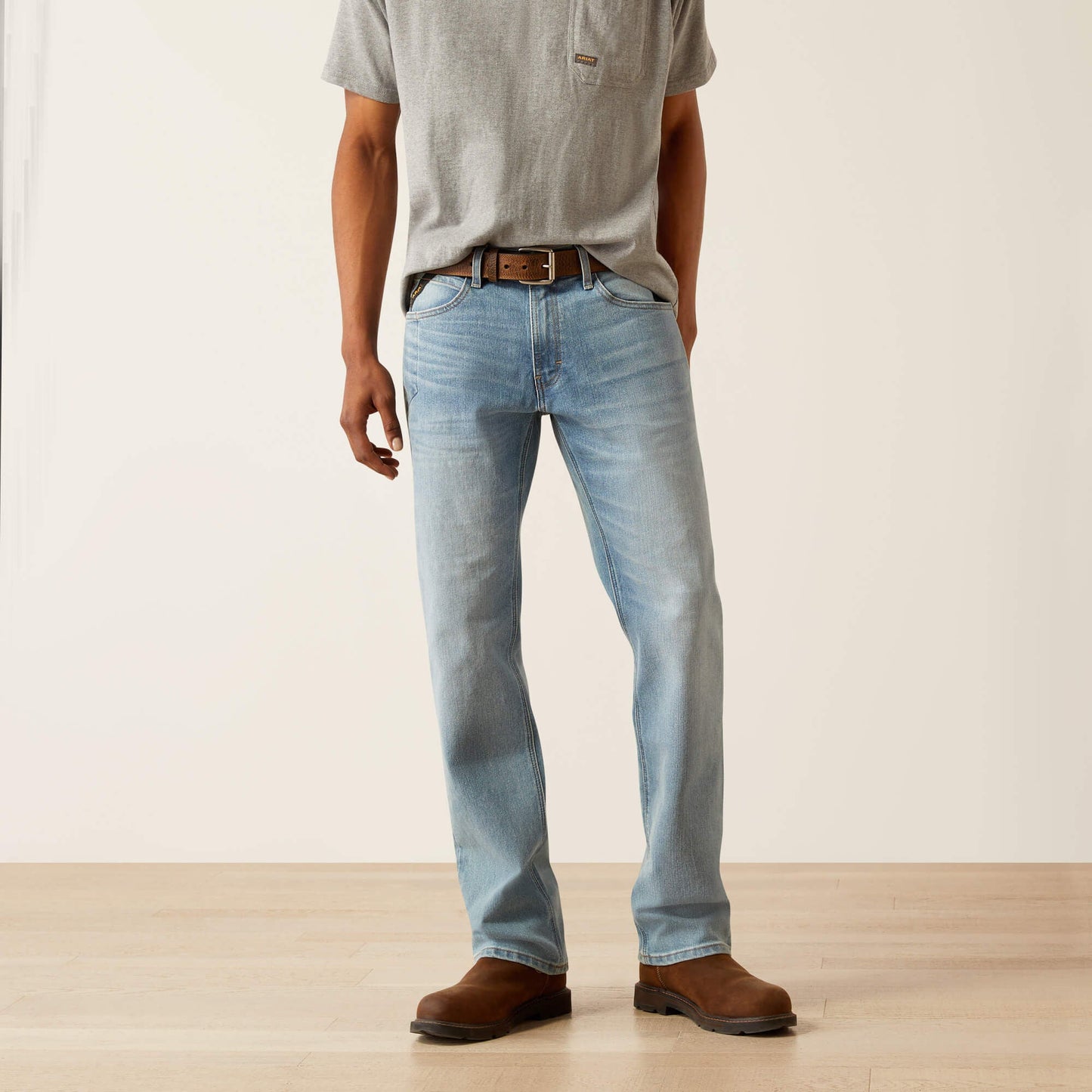 Rebar M4 Relaxed DuraStretch Basic Stackable Straight Leg Jean Men | Ariat for sale
