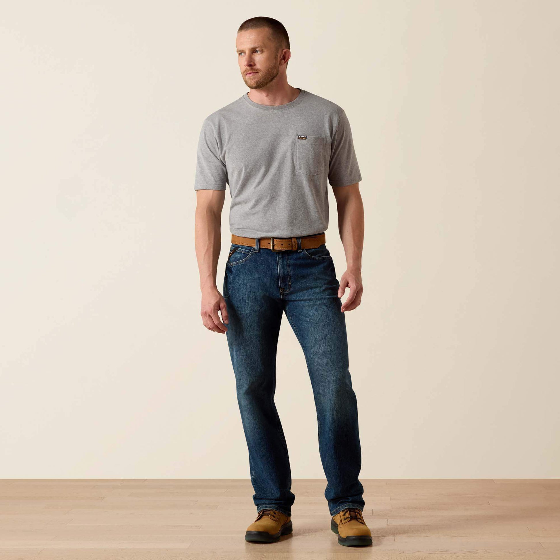 Rebar M3 Loose DuraStretch Basic Stackable Straight Leg Jean Men | Ariat sale