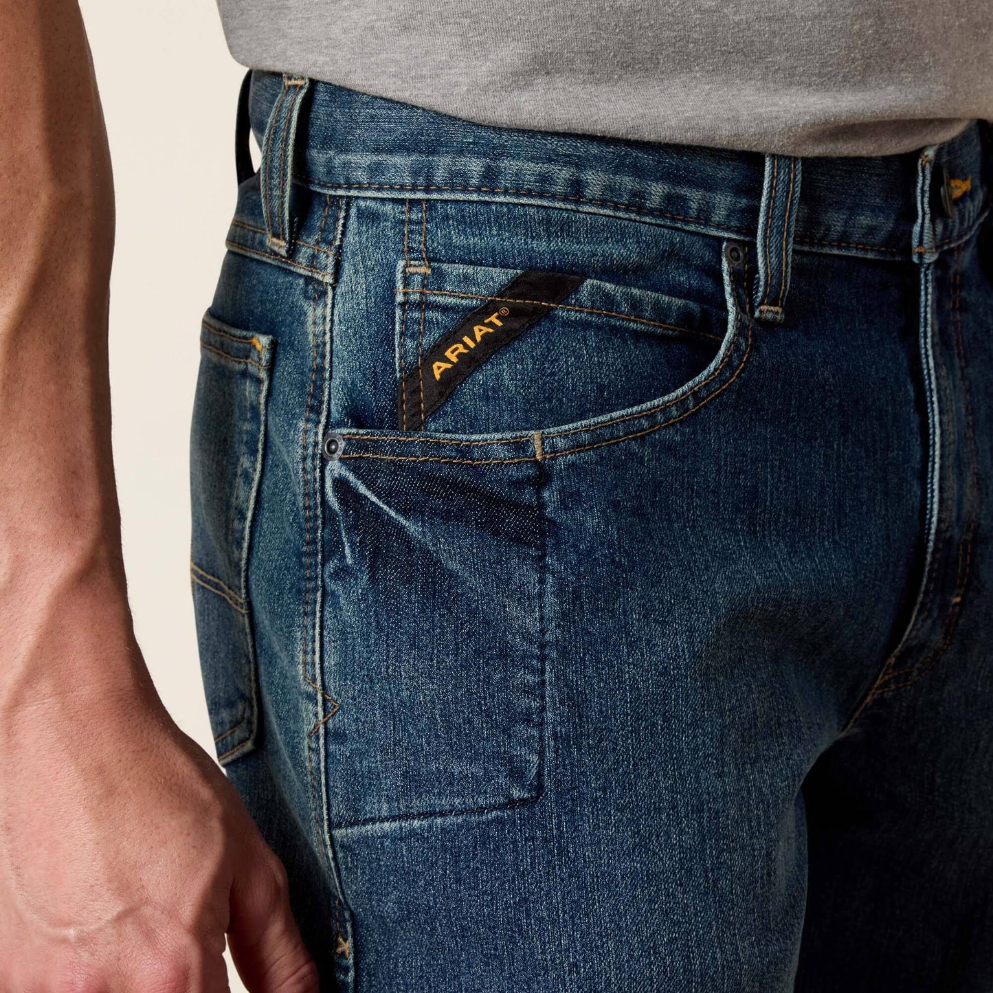 Rebar M3 Loose DuraStretch Basic Stackable Straight Leg Jean Men | Ariat sale