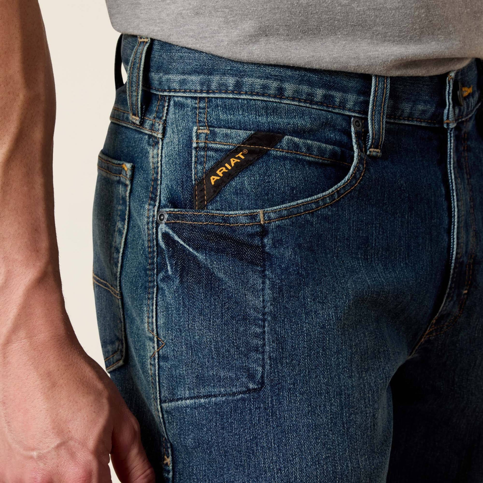 Rebar M3 Loose DuraStretch Basic Stackable Straight Leg Jean Men | Ariat sale