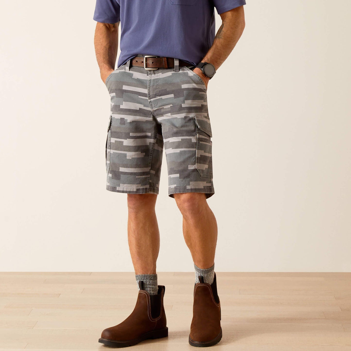 Rebar DuraStretch Made Tough Cargo 11" Short Men | Ariat outlet