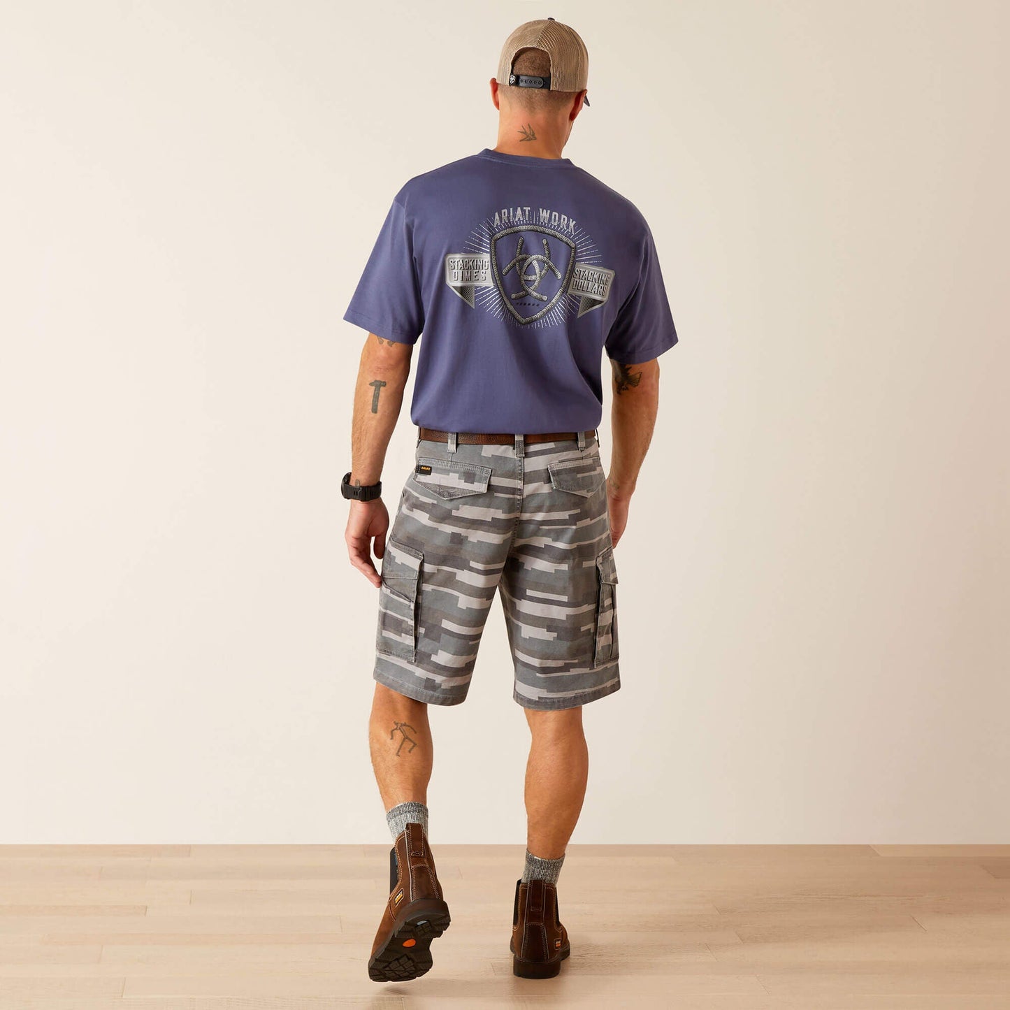 Rebar DuraStretch Made Tough Cargo 11" Short Men | Ariat outlet