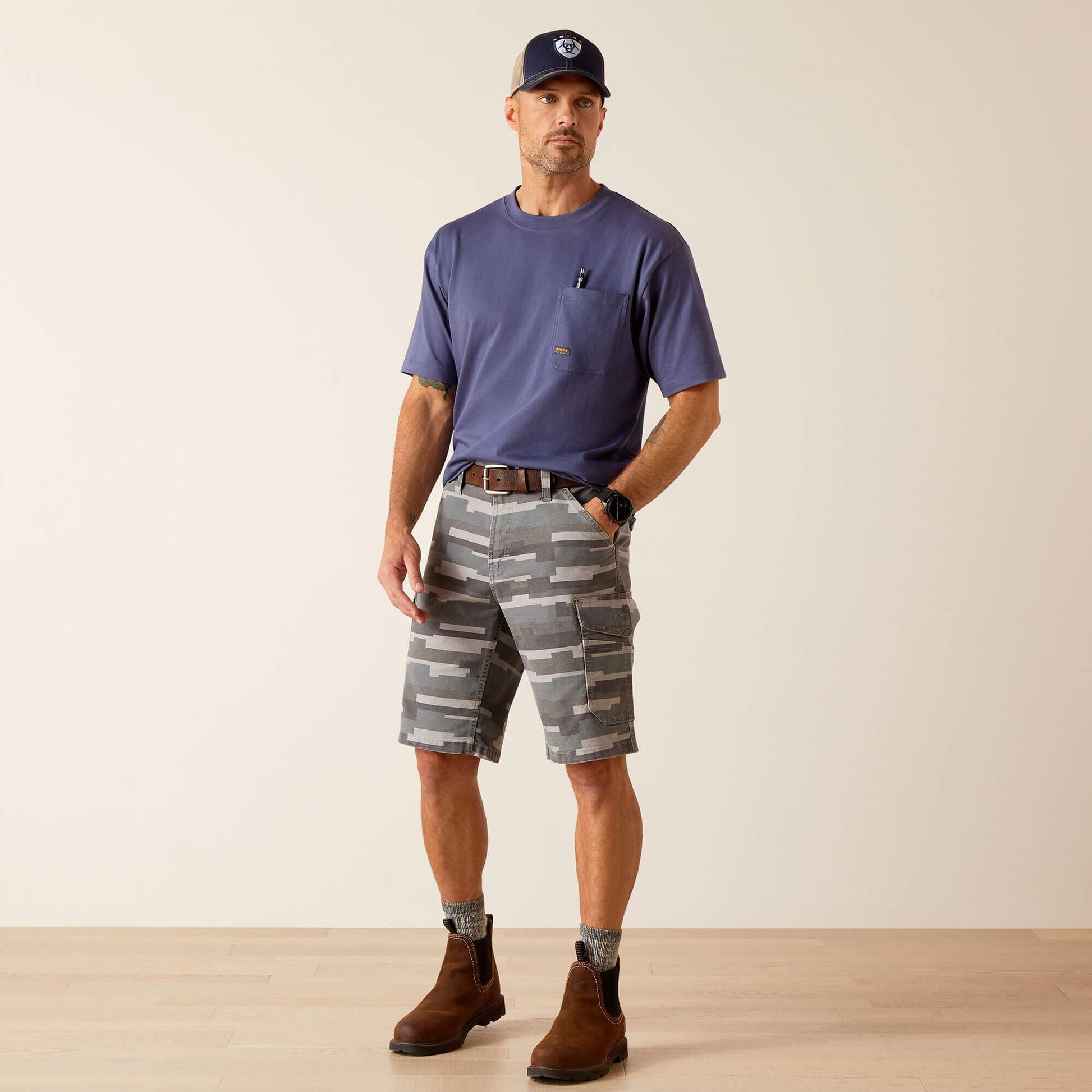 Rebar DuraStretch Made Tough Cargo 11" Short Men | Ariat outlet