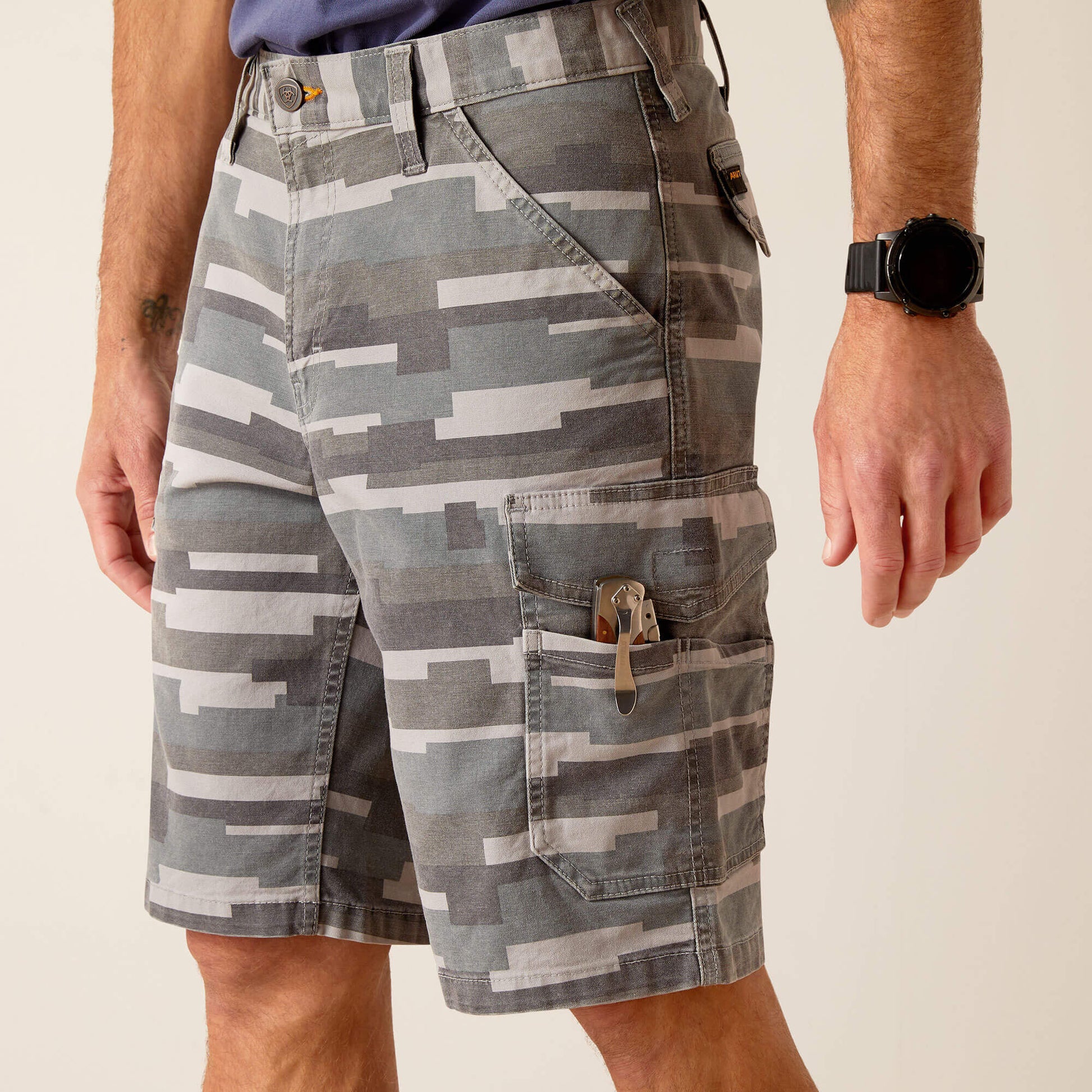 Rebar DuraStretch Made Tough Cargo 11" Short Men | Ariat outlet