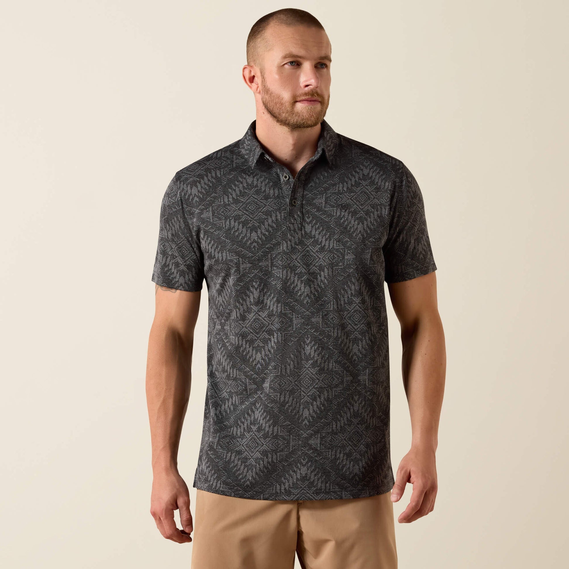 Jacquard Printed Fitted Polo Men | Ariat for sale