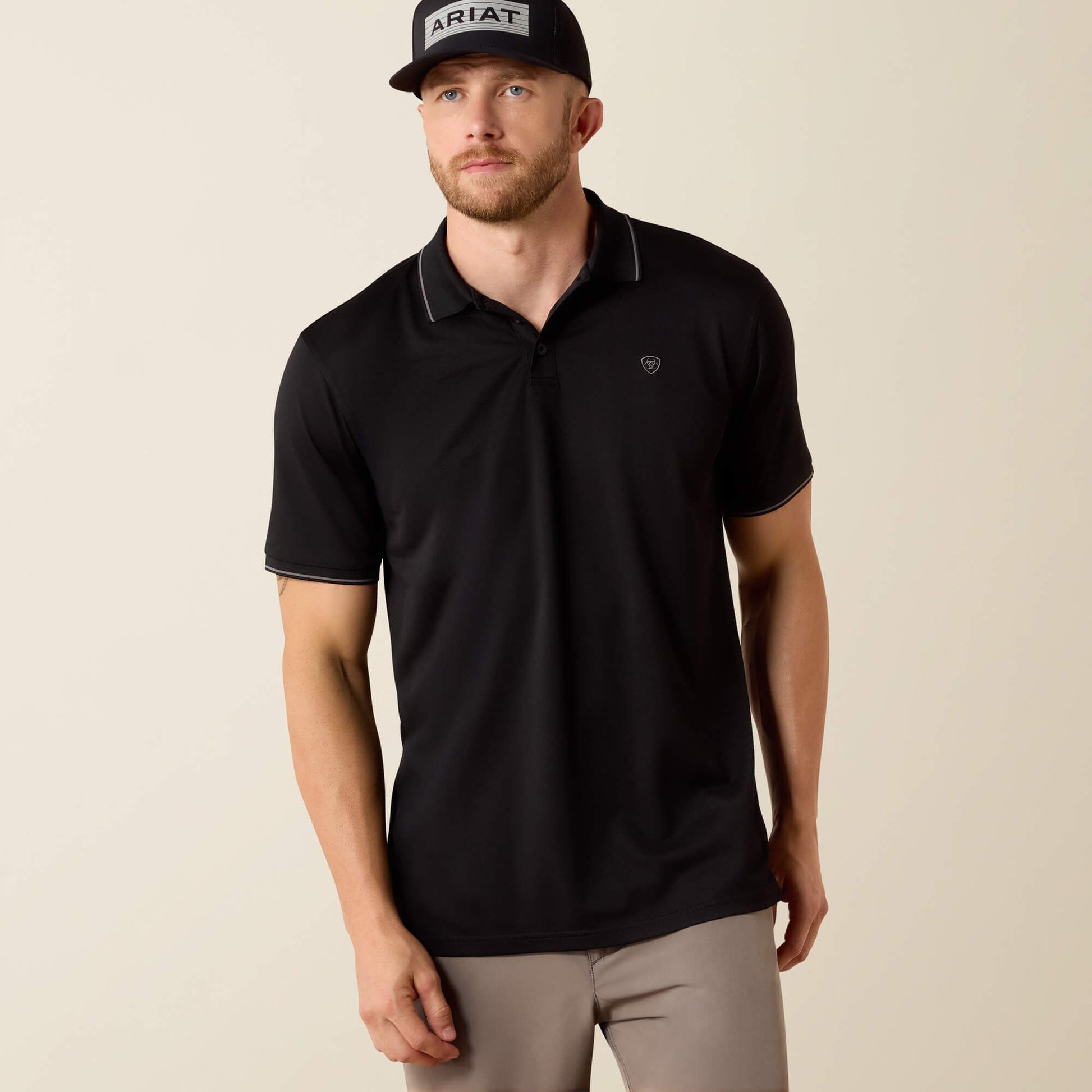 Logo Fitted Polo Men | Ariat online