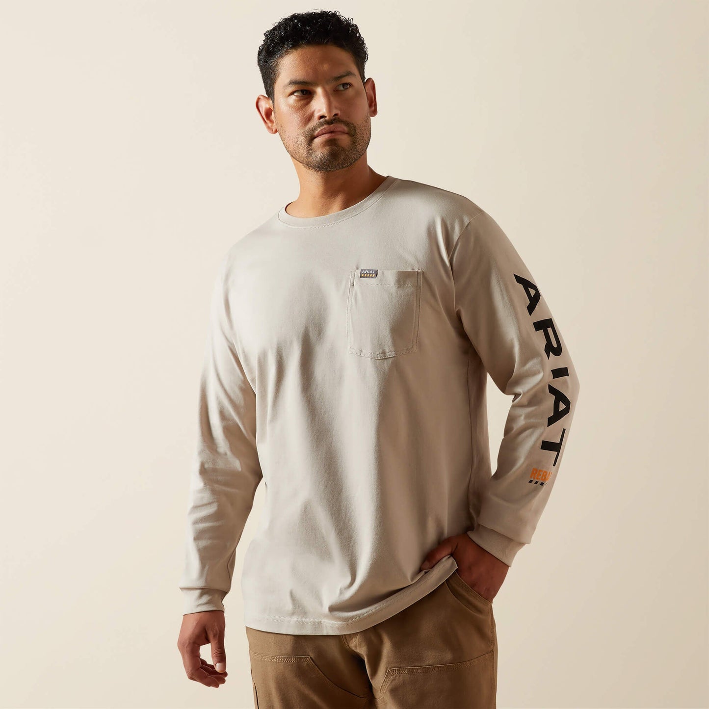 Rebar Cotton Strong Standard Logo Pocket T-Shirt Men | Ariat on sale