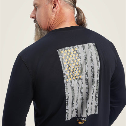 Rebar Workman Reflective Flag Graphic T-Shirt Men | Ariat on sale