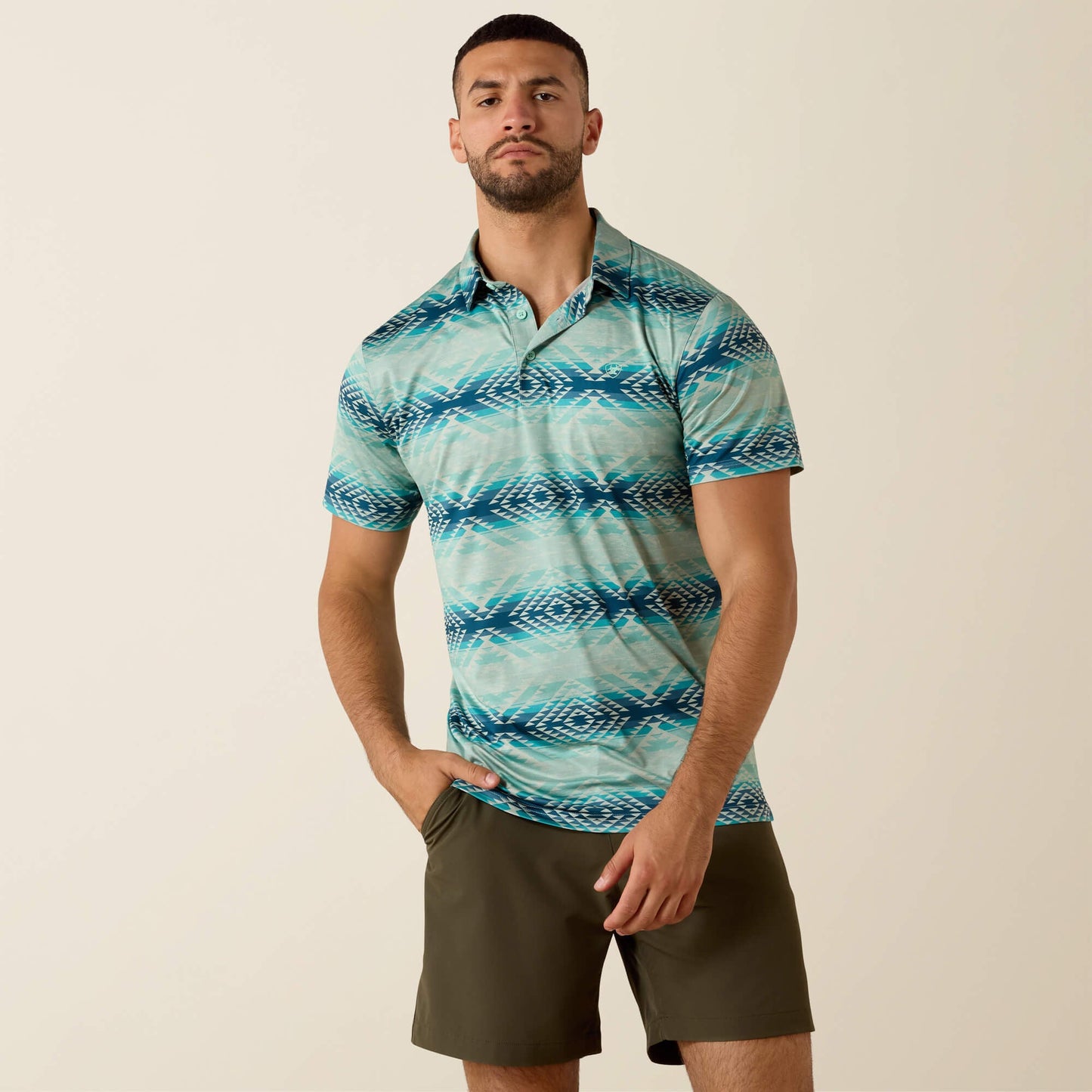 All Over Print Heathered Classic Fit Polo Men | Ariat outlet